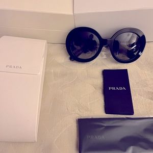NWT Prada Barque Black Sunglasses